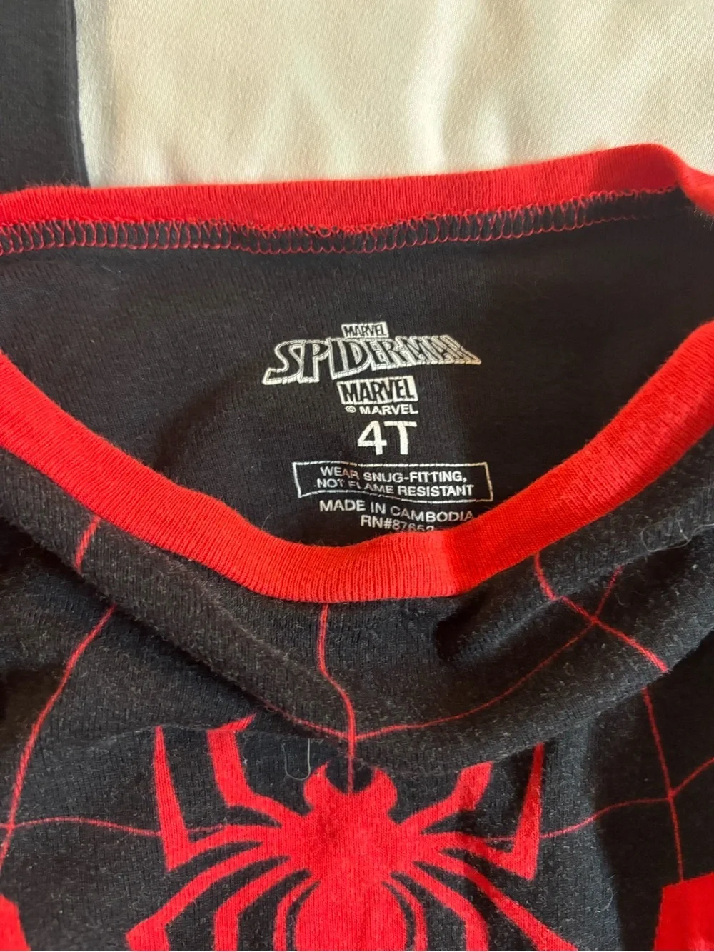Set of 2 Marvel Kids Spider-Man and cocomelon Pajama Set - Blue, Black & Red 4T